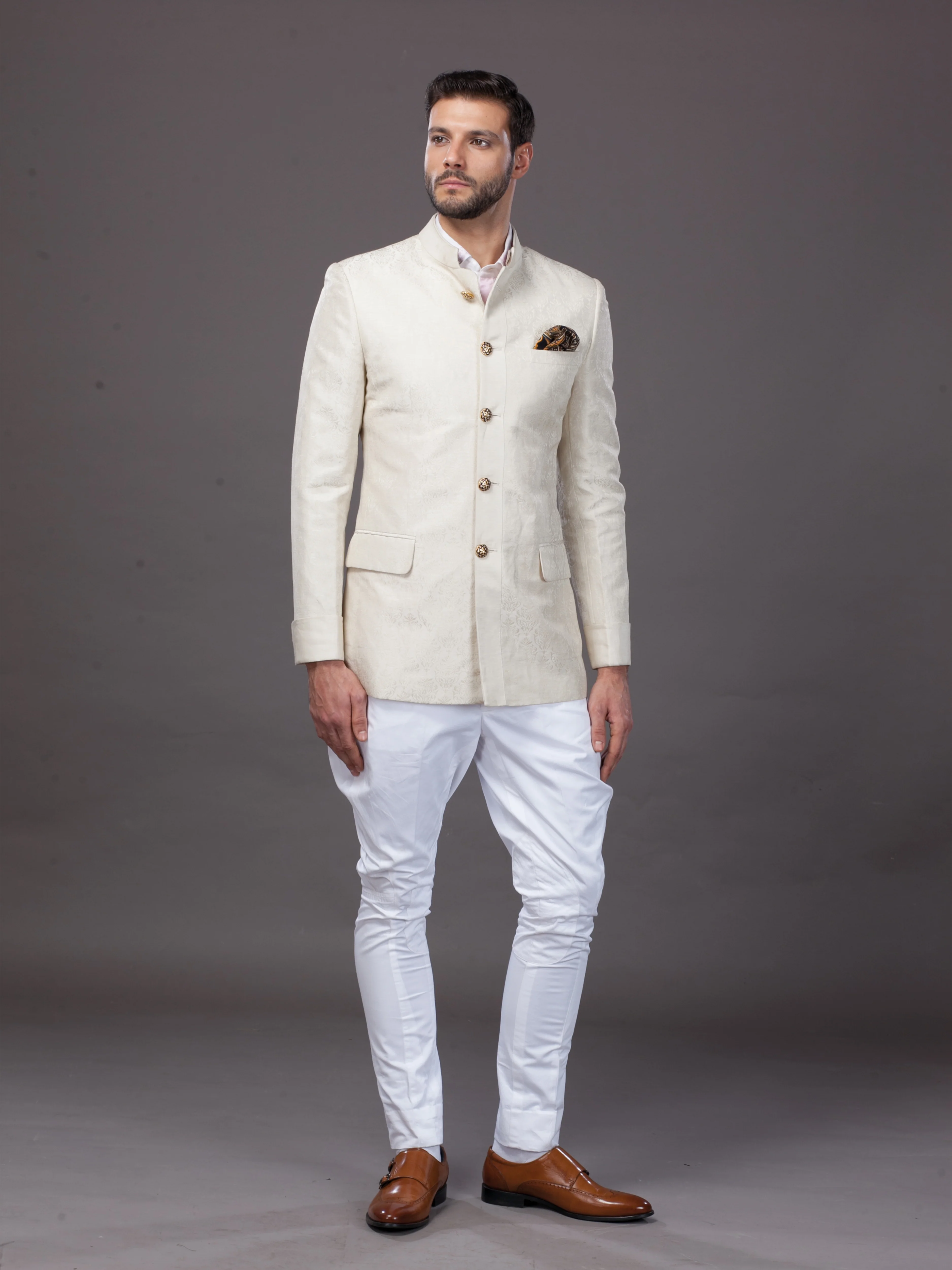 CASCADE CANARY BANDHGALA JACKET - Image 3